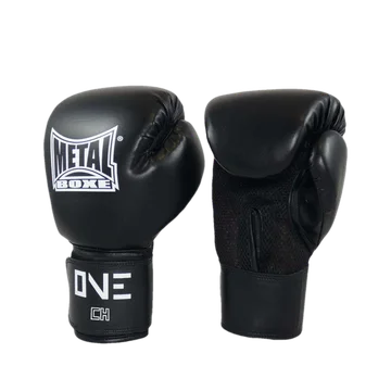 Paire de gants de boxe enfant Metal Boxe ONE, noirs